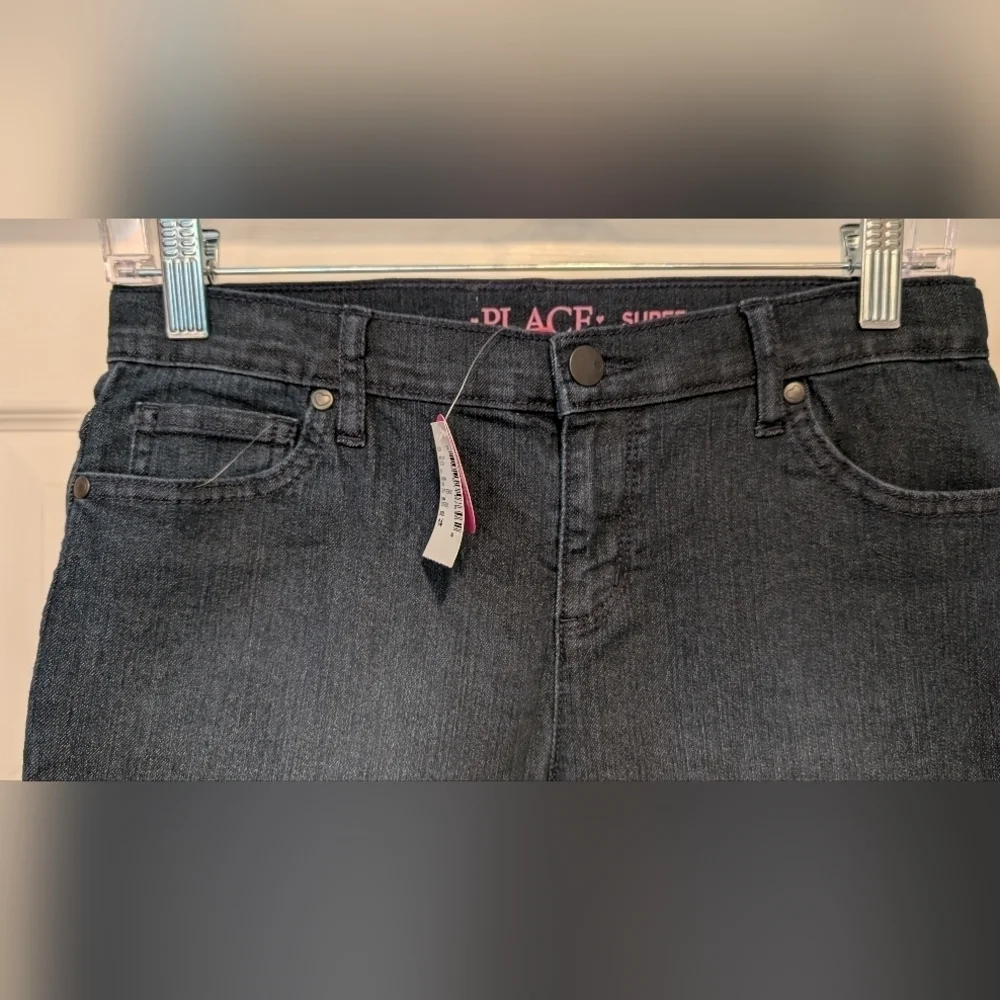 The Children's Place NWT Girls Adjustable Waist Super Skinny Dark Wash Jeans NEW